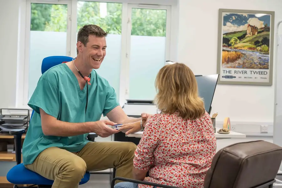 Private GP consultation at The Cademuir Clinic